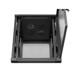 Szafa inastalacyjna rack Lanberg 19" 15U 600x600 czarna drzwi perforowane