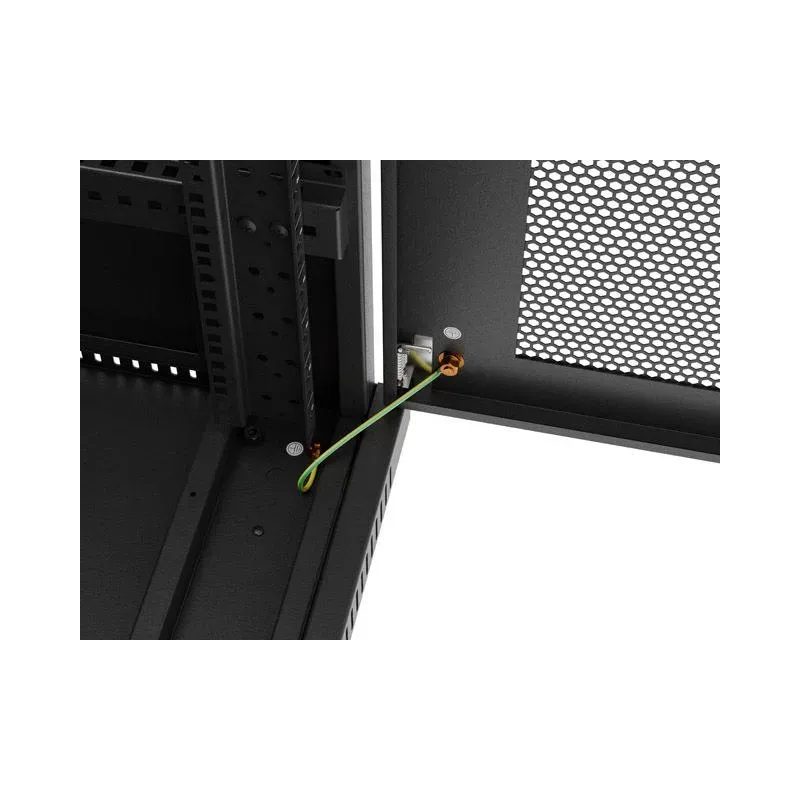 Szafa inastalacyjna rack Lanberg 19" 15U 600x600 czarna drzwi perforowane