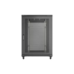 Szafa instalacyjna Rack Lanberg Stojąca 19" 22U 800x1200 Czarna drzwi