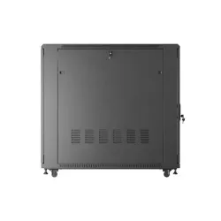 Szafa instalacyjna Rack Lanberg Stojąca 19" 22U 800x1200 Czarna drzwi