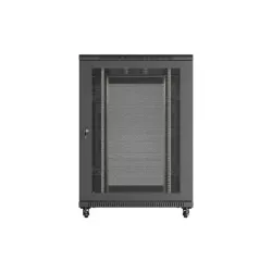 Szafa instalacyjna Rack Lanberg Stojąca 19" 22U 800x1200 Czarna drzwi