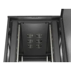 Szafa instalacyjna Rack Lanberg Stojąca 19" 22U 800x1200 Czarna drzwi