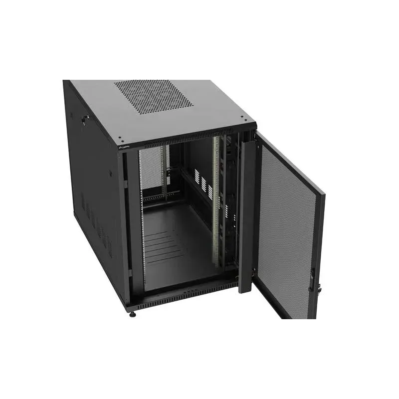 Szafa instalacyjna Rack Lanberg Stojąca 19" 22U 800x1200 Czarna drzwi