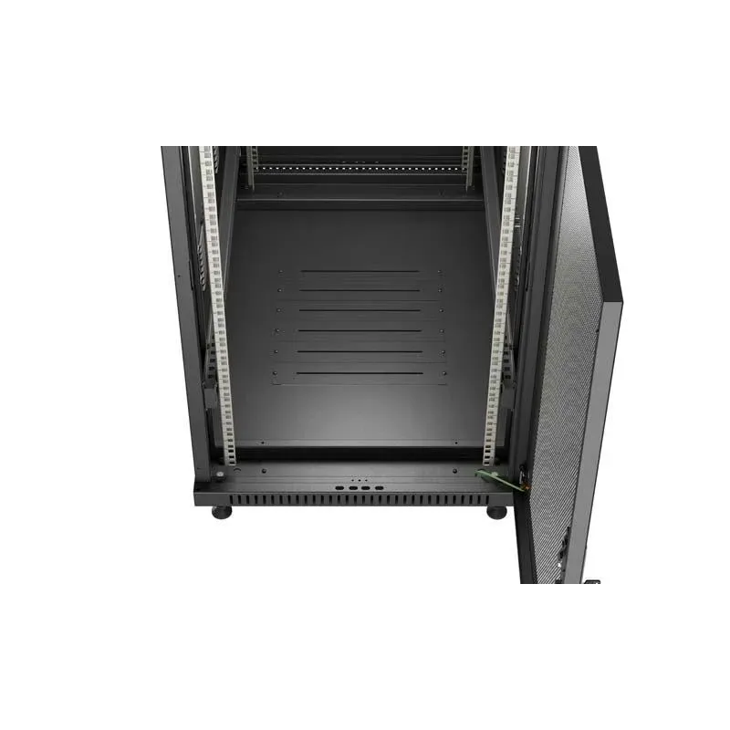 Szafa instalacyjna Rack Lanberg stojąca 19" 22U 600x1000 Czarna drzwi