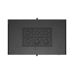 Szafa instalacyjna Rack stojąca 19" 22U 600x1000 Czarna drzwi przeszklone