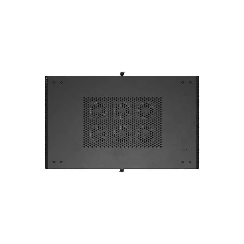 Szafa instalacyjna Rack stojąca 19" 22U 600x1000 Czarna drzwi przeszklone