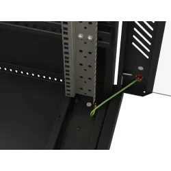 Szafa instalacyjna Rack stojąca 19" 22U 600x1000 Czarna drzwi przeszklone