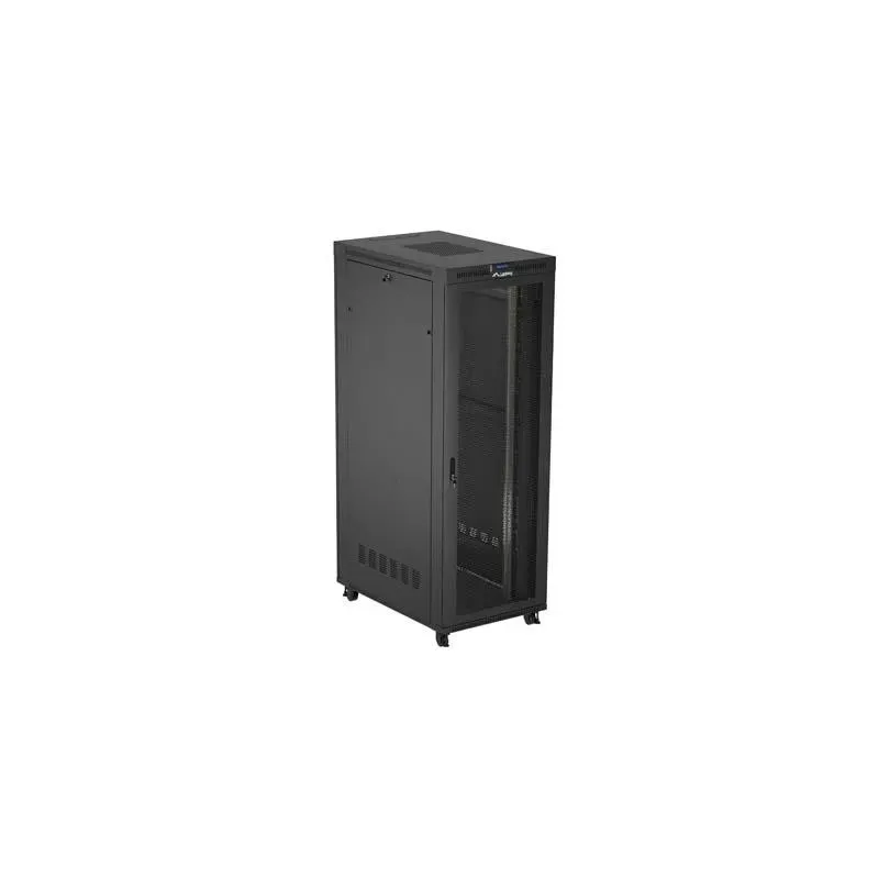 Szafa instalacyjna Rack stojąca 19" 47U 800x1200 czarna drzwi perforowane