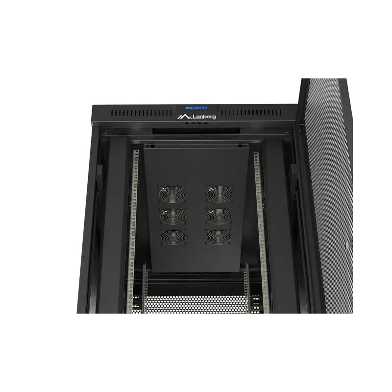 Szafa instalacyjna Rack stojąca 19" 47U 800x1200 czarna drzwi perforowane