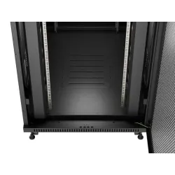 Szafa instalacyjna Rack stojąca 19" 47U 800x1200 czarna drzwi perforowane