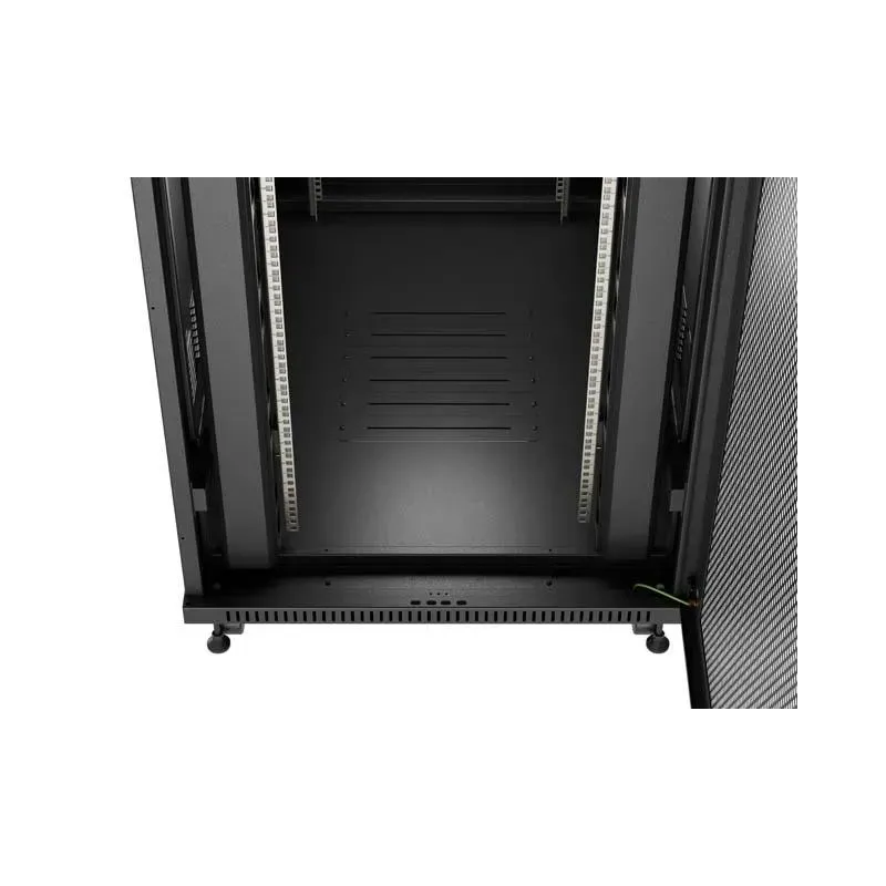 Szafa instalacyjna Rack stojąca 19" 47U 800x1200 czarna drzwi perforowane