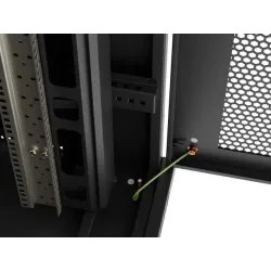 Szafa instalacyjna Rack stojąca 19" 47U 800x1200 czarna drzwi perforowane