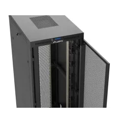 Szafa instalacyjna Rack stojąca 19" 47U 800x1200 czarna drzwi perforowane
