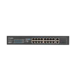 Switch niezarządzalny Lanberg 16x 100Mb PoE+/2x Combo Rack 19" Gigabit