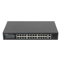 Switch niezarządzalny Lanberg 24x 100Mb PoE+/2x Combo Rack 19" Gigabit