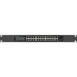 Switch niezarządzalny Lanberg 24x 100Mb PoE+/2x Combo Rack 19" Gigabit