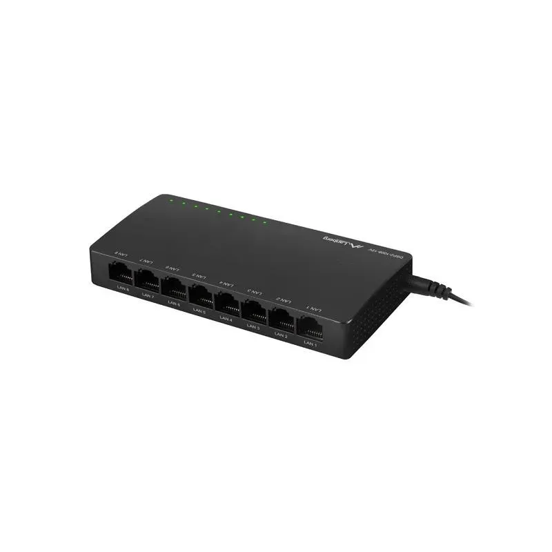Switch niezarządzalny Lanberg DSP2-1008-12V 8-Port 1000Mb/s Desktop 12V