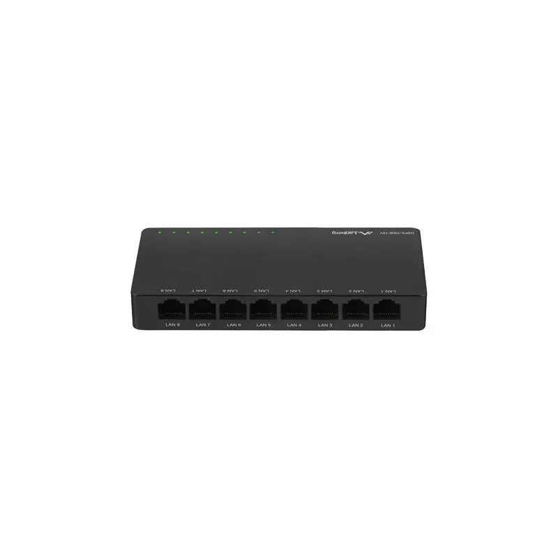 Switch niezarządzalny Lanberg DSP2-1008-12V 8-Port 1000Mb/s Desktop 12V