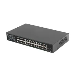 Switch niezarządzalny Lanberg 24x 1Gb PoE+/2x Gb 2x SFP Rack 19" Gigabit