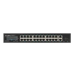 Switch niezarządzalny Lanberg 24x 1Gb PoE+/2x Gb 2x SFP Rack 19" Gigabit