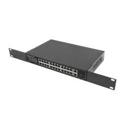 Switch niezarządzalny Lanberg 24x 1Gb PoE+/2x Gb 2x SFP Rack 19" Gigabit