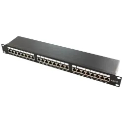 Patch panel LogiLink NP0048 19" 24x RJ45 kat.6 ekranowany | PartsPC.pl