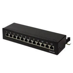 Patch panel stacjonarny LogiLink NP0019B 12x RJ45 kat.6A | PartsPC.pl