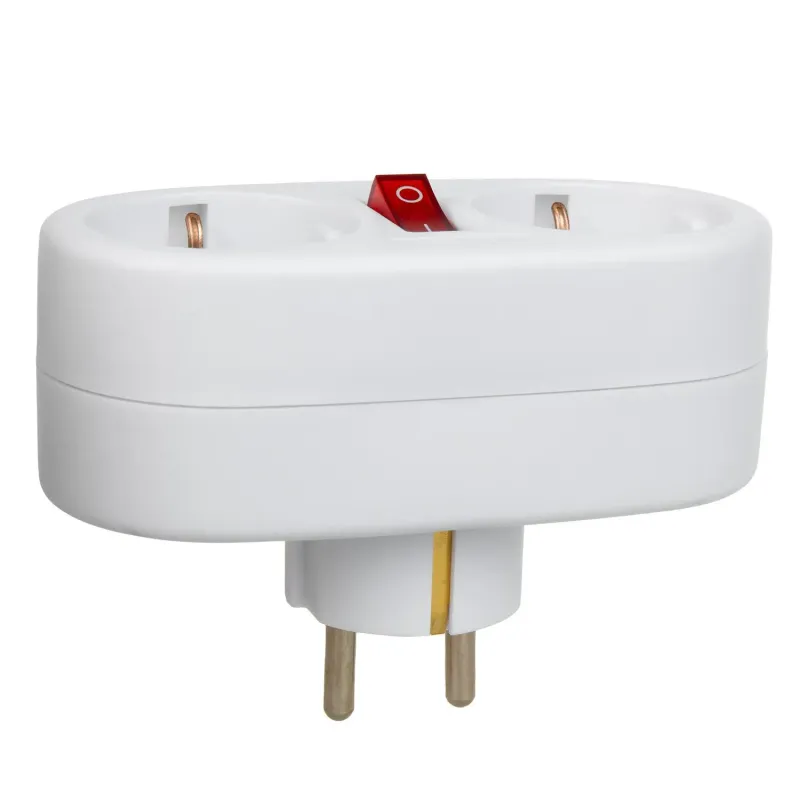 Gniazdko prądowe Maclean MCE338 F, rozgałęźnik z 2 gni... | PartsPC.pl