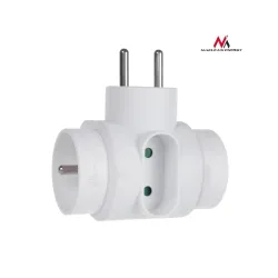 Gniazdko prądowe Maclean MCE213 potrójne typu mix, 2x16A z uziemieniem,