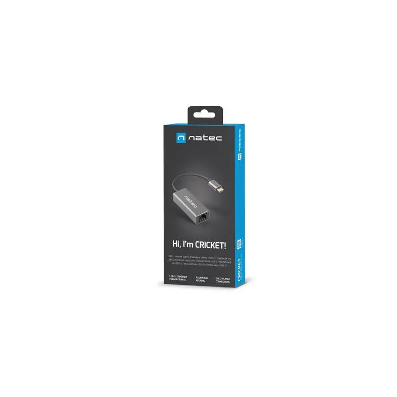 Karta sieciowa Natec Cricket USB-C 3.1 - RJ-45 1Gb na kablu