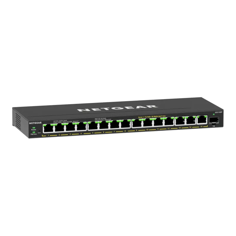 Switch niezarządzalny Netgear GS316EP 15x1G 1xSFP PoE+ 180W