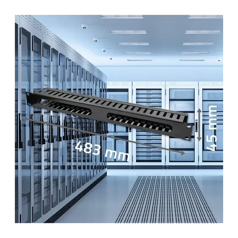 Organizer kabli QOLTEC do szaf RACK 19" | 24 porty | 1U