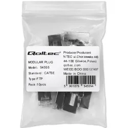 Wtyk QOLTEC złącze modularne RJ45 | CAT5e | FTP | Pozłacane styki | 10