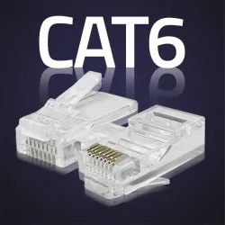 Wtyk QOLTEC złącze modularne RJ45 | CAT6 | UTP | Pozłacane styki | 10 sztuk
