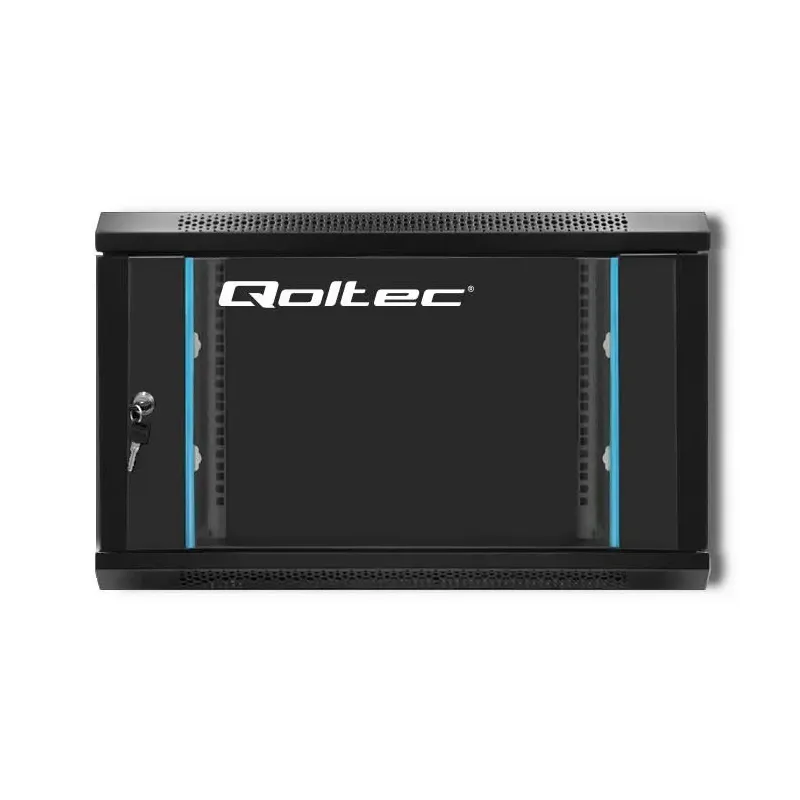 Szafa RACK Qoltec 19" | 6U | 450x600x370 | Czarna | Wisząca