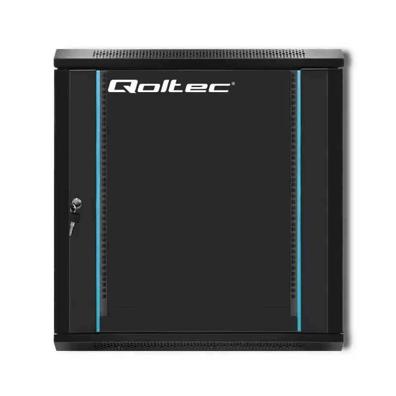 Szafa RACK Qoltec 19" | 12U | 450x600x635 | Czarna | Wisząca
