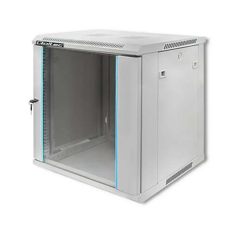 Szafa RACK Qoltec 19" | 12U | 600x635x450 | Szara | Wisząca