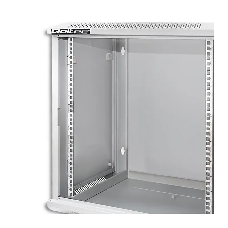 Szafa RACK Qoltec 19" | 12U | 600x635x450 | Szara | Wisząca