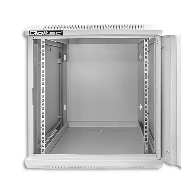 Szafa RACK Qoltec 19" | 12U | 600x635x450 | Szara | Wisząca