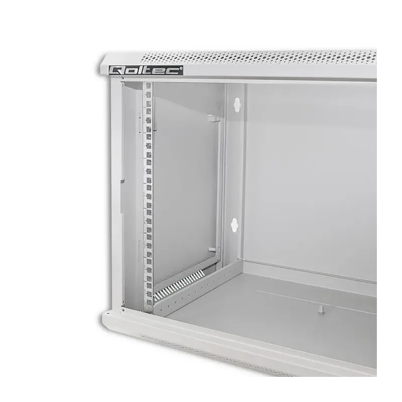Szafa RACK Qoltec 19" | 9U | 600x600x500 | Szara | Wisząca