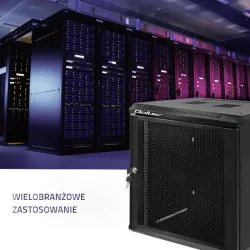 Szafa RACK Qoltec 19" | 12U | 450x600x635 | Perforowane drzwi | Wisząca