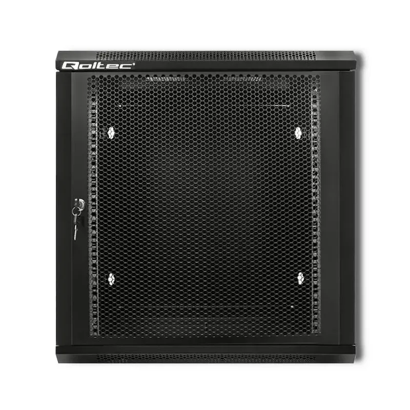 Szafa RACK Qoltec 19" | 12U | 450x600x635 | Perforowane drzwi | Wisząca