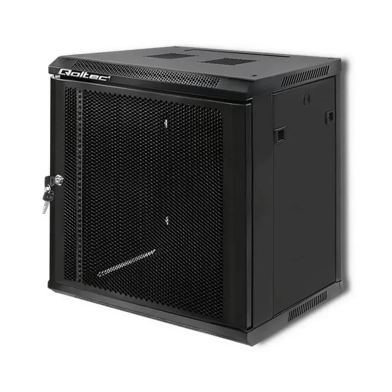 Szafa RACK Qoltec 19" | 12U | 450x600x635 | Perforowane drzwi | Wisząca