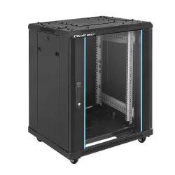 Szafa RACK Qoltec 19" | 15U | 600x600x855 | Stalowa obudowa