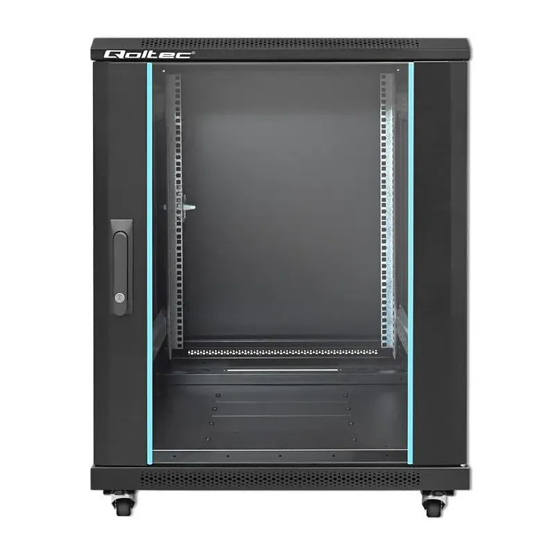 Szafa RACK Qoltec 19" | 15U | 600x600x855 | Stalowa obudowa