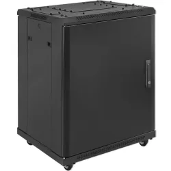 Szafa RACK Qoltec 19" | 15U | 600x600x855 | Stalowa obudowa
