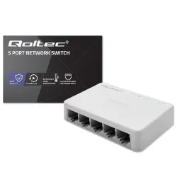 Switch niezarządzalny Qoltec przełącznik sieciowy 5 x port RJ45 | 1000Mbps