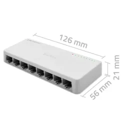 Switch niezarządzalny Qoltec przełącznik sieciowy 8 x port RJ45 | 1000Mbps