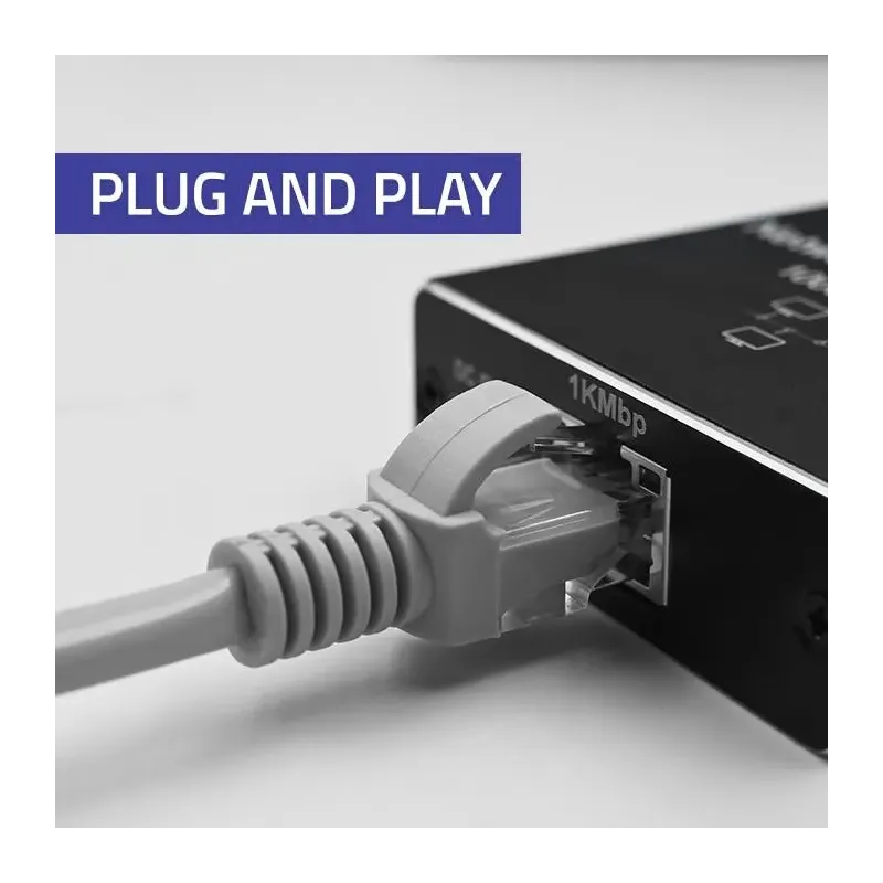 Switch niezarządzalny Qoltec mini rozdzielacz splitter 1x2 port RJ45 |