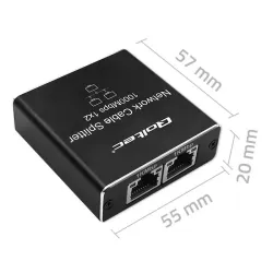 Switch niezarządzalny Qoltec mini rozdzielacz splitter 1x2 port RJ45 |